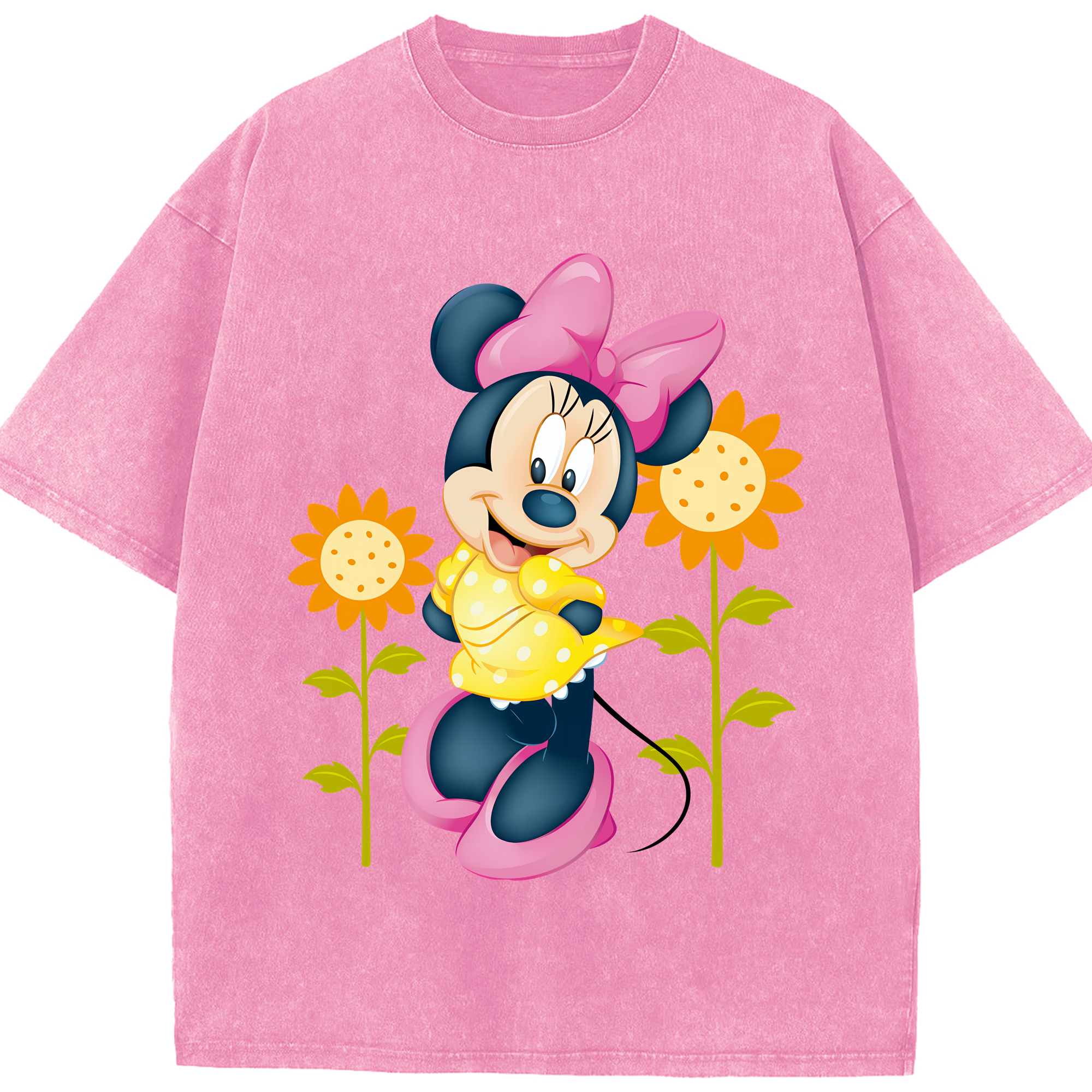 （画像用） ミッキーマウス Mickey Mouse 綿100% ヴィンテージ風 半袖Tシャツ（フロントプリント）